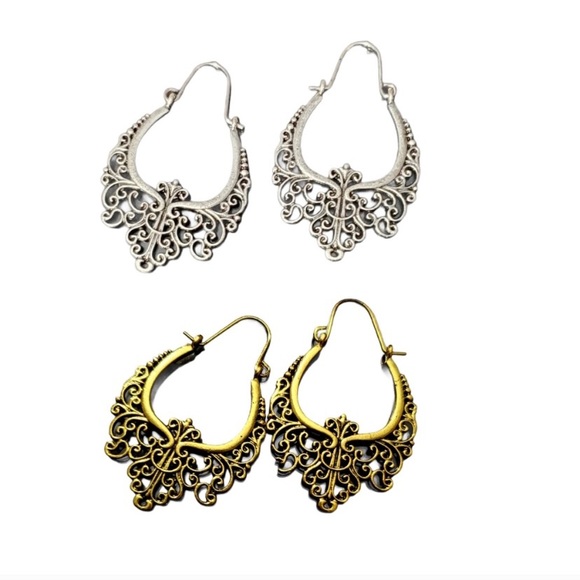 NEW Boho Gold Earrings Bohemian Vintage-Gold - Picture 5 of 6